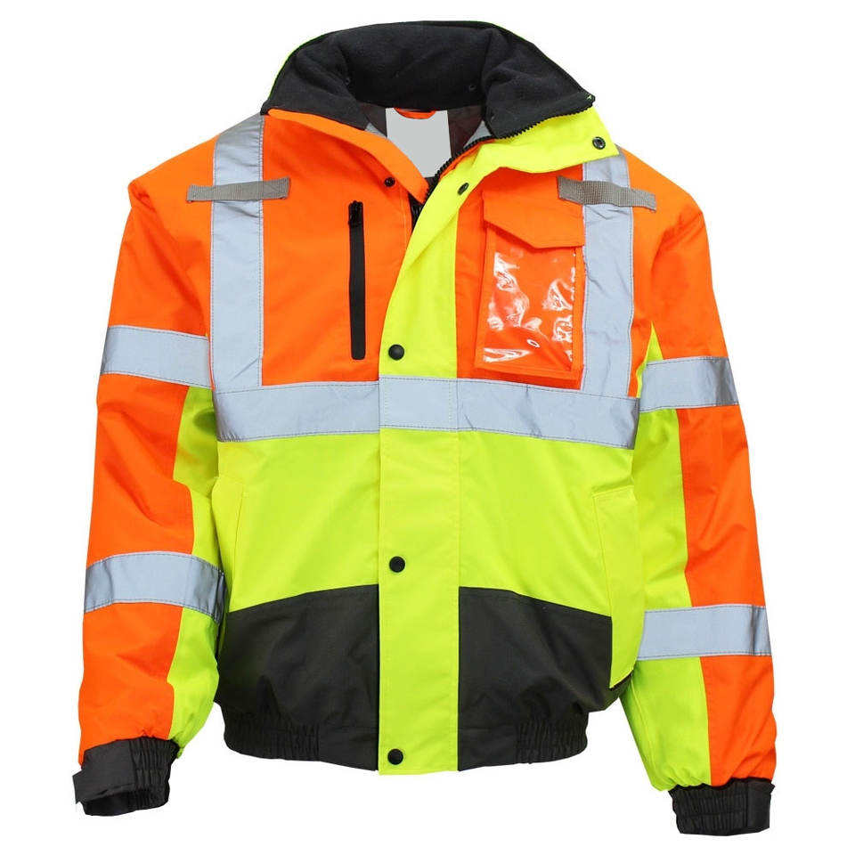 Foxa Impex Construction Reflective Clothes Safety Reflective Jacket High Visibility Workwear Safety Workers Bomber Waterproof Jacket